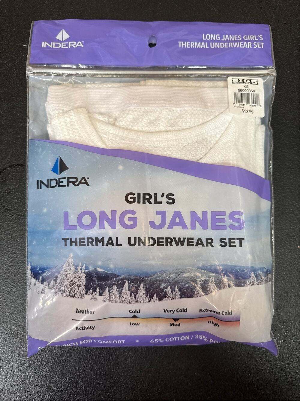 Indera Mills Girls' 2-Piece Baselayer Set - Thermal Wear XS, X-Small